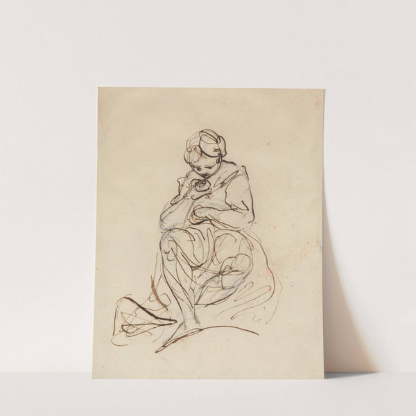 Study of a Seated Woman by Sir Joshua Reynolds