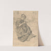 Study of a Seated Woman Sewing by Eduard Putra