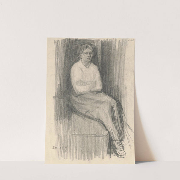 Study of a Seated Woman with Crossed Arms by Eduard Putra