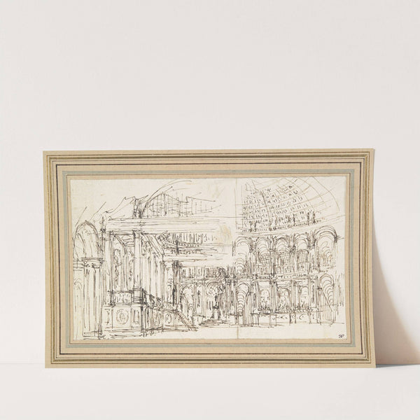 Study of a Stage Design for the Hall of a Palace by Giuseppe Valeriani