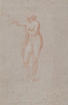 Study of a Standing Female Nude in a Beckoning PoseTurned toward Left