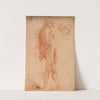 Study of a Standing Male Nude, with a Study of Head in Three-Quarter Profile by Cecco Bravo