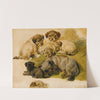 Study Of A Terrier And Puppies by Circle of Sir Edwin Henry Landseer