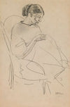 Study of a Woman Sewing (1908)