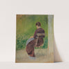 Study of a woman sitting in a garden by Teodor Axentowicz