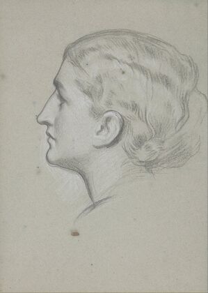 Study of a woman’s head for the painting ‘A noble lady of Venice’ — size preview