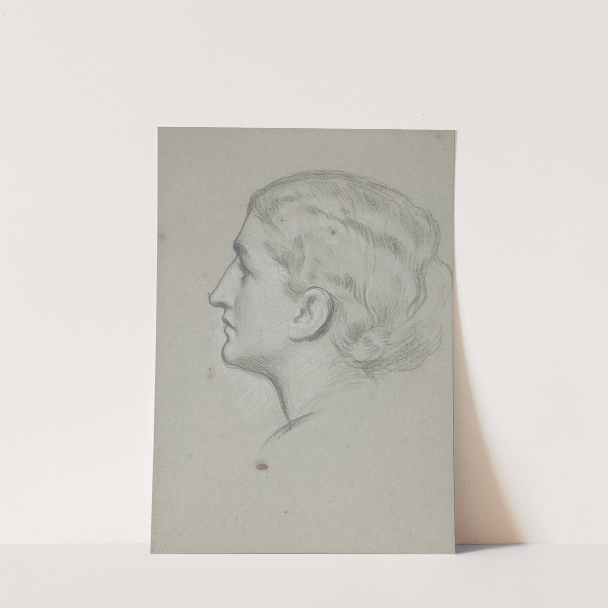 Study of a woman’s head for the painting ‘A noble lady of Venice’ (circa 1865) by Frederic Leighton