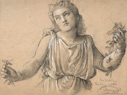 Study of an angel for ‘Le Rosaire’ (1880)