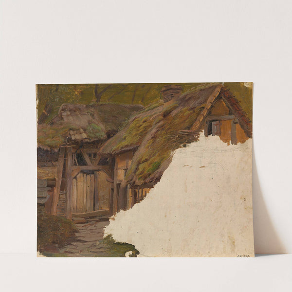 Study of an old Farm (1837-1840) by Adolph Tidemand