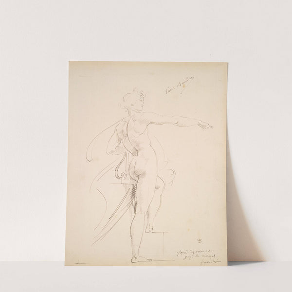 Study of Apollo for Marsyas (recto) (late 1860s) by Paul-Jacques-Aimé Baudry