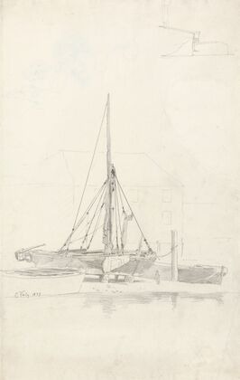 Study of Boats on Shore