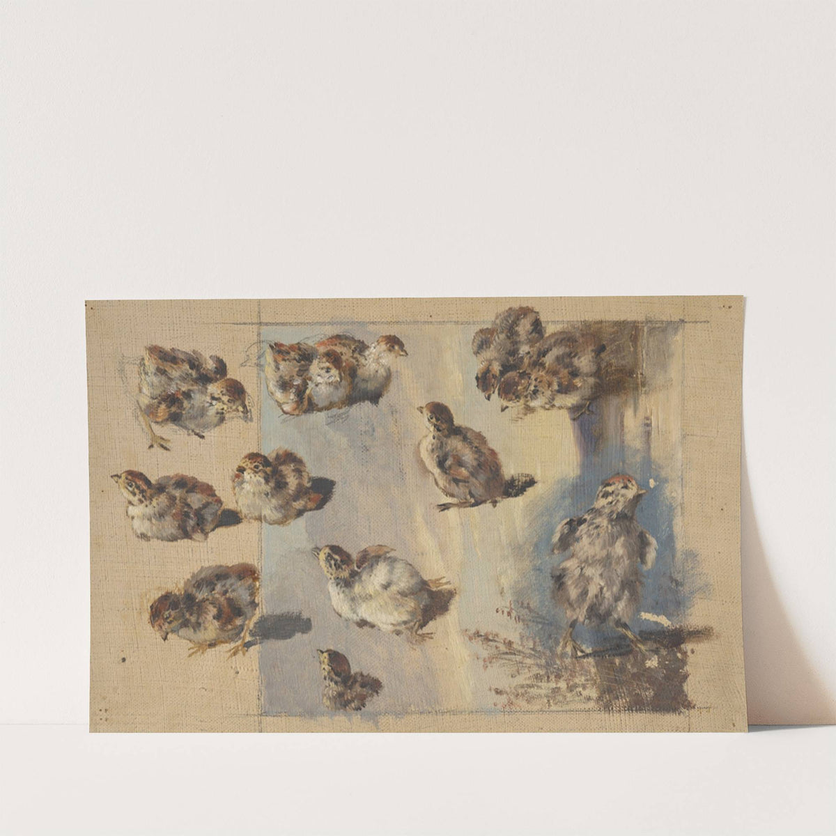 Study of Chicks (1840) by Friedrich Carl von Scheidlin