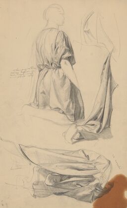 Study of drapery of Nicodemus’ robes to the painting ‘Entombment’