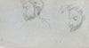 Study of Faces in Profile (1860s)