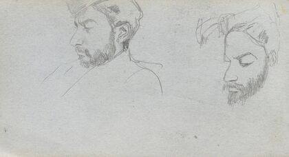 Study of Faces in Profile (1860s)