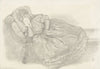 Study of Fanny Cornforth, asleep on a chaise-longue (1862)
