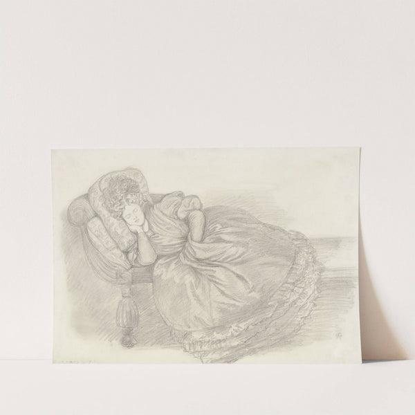 Study of Fanny Cornforth, asleep on a chaise-longue (1862) by Dante Gabriel Rossetti