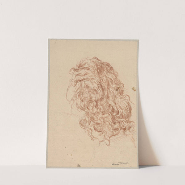 Study of female hair (1890 - 1910) by Hans Thoma