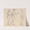 Study of female nudes to figures of three Marys for the painting &#039;Three Marys&#039; by Józef Simmler