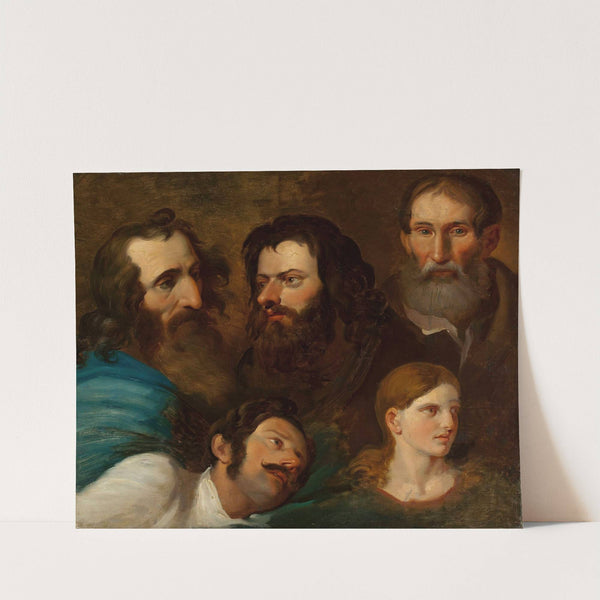 Study of five heads by Franciszek Ksawery Lampi