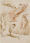 Study of Five Male Nude