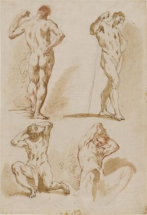 Study of Four Male Nudes