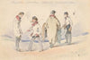 Study of Four Men in Military Uniforms