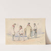 Study of Four Men in Military Uniforms by Friedrich Carl von Scheidlin