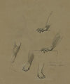 Study of hands and feet for the mural Peace and prosperity