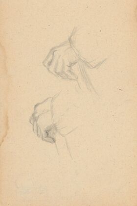 Study of Hands Holding a Stick