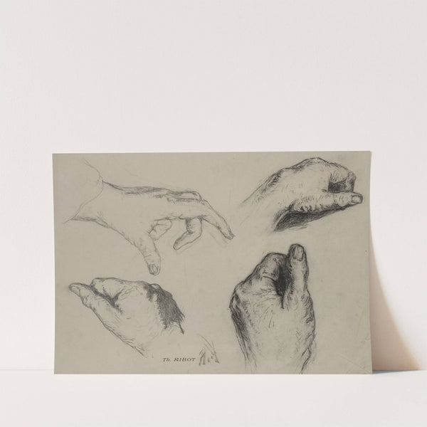 Study of Hands (recto) by Théodule Ribot