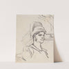 Study of Head and Shoulders of Woman with Headdress by Félicien Rops