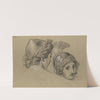 Study of Heads for Study for &#039;Castor and Pollux Freeing Helen&#039; by Joseph-Ferdinand Lancrenon
