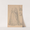 Study of Mary&#039;s robes for the painting &#039;The Immaculate Conception of the Blessed Virgin Mary&#039; by Józef Simmler