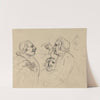 Study of men&#039;s heads: two in foreground arguing by Sawrey Gilpin
