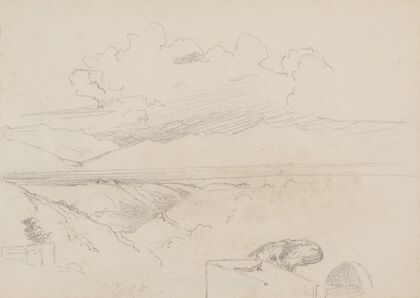 Study of Mountainous Landscape with Clouds
