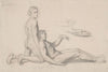 Study of nude males to the scene with Nicodemus supporting Christ’s body to the painting ‘Entombment’