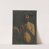 Study of Nude of Old Man by Gejza Kukán