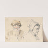 Study of Old Man and Woman by Friedrich Carl von Scheidlin