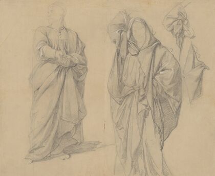 Study of robes of the high priest and the man in turban to the painting ‘Martyrdom of St. Matthias’