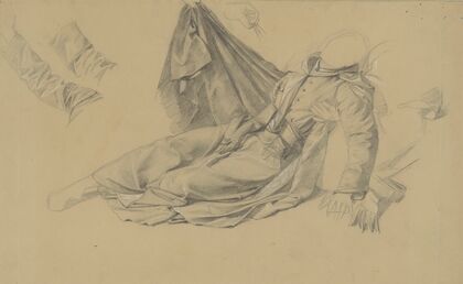 Study of robes to the figure of Josaphat Kuntsevych to the painting ‘Martyrdom of St Josaphat Kuntsevych’