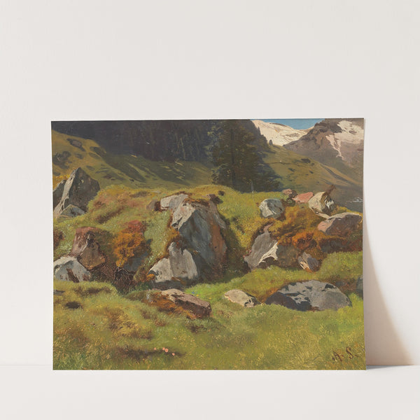 Study Of Rocks At Ferleiten by Anton Schrödl