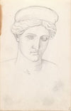 Study of sculpture head (Probably 1842 or 1843)