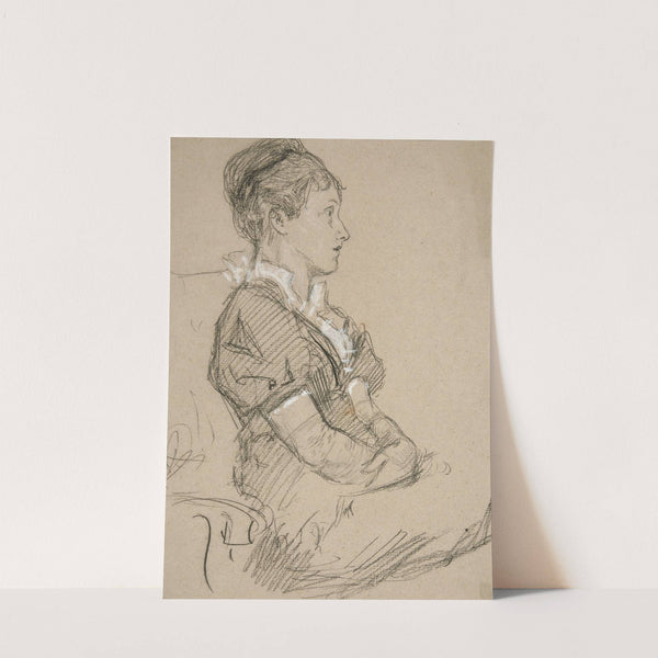 Study of seated women (Mrs. Abbey) (1985) by Edwin Austin Abbey