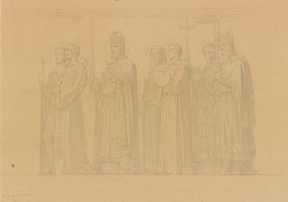 Study of Seven Saints for the Nave of the Church of Saint-Vincent-de-Paul, Paris