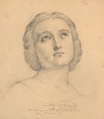 Study of the Archangel Gabriel (1858)