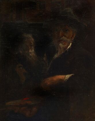 Study of the artist at work