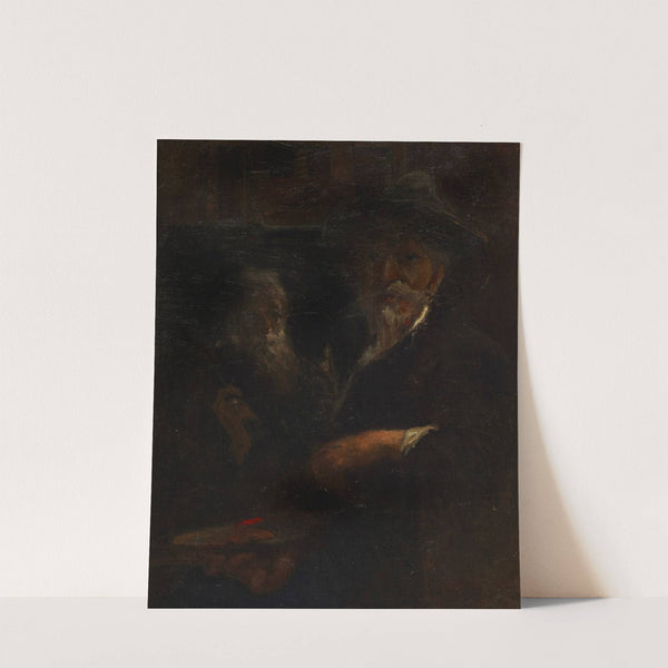 Study of the artist at work by Petrus van der Velden