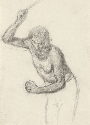 Study of the charioteer in ‘Elijah running to Jezreel before Ahab’s Chariot’