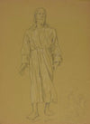 Study of the Figure of Christ; next to it, at the Bottom, a Sketch for the Painting ‘Baptism of Christ’ (1910-1912)